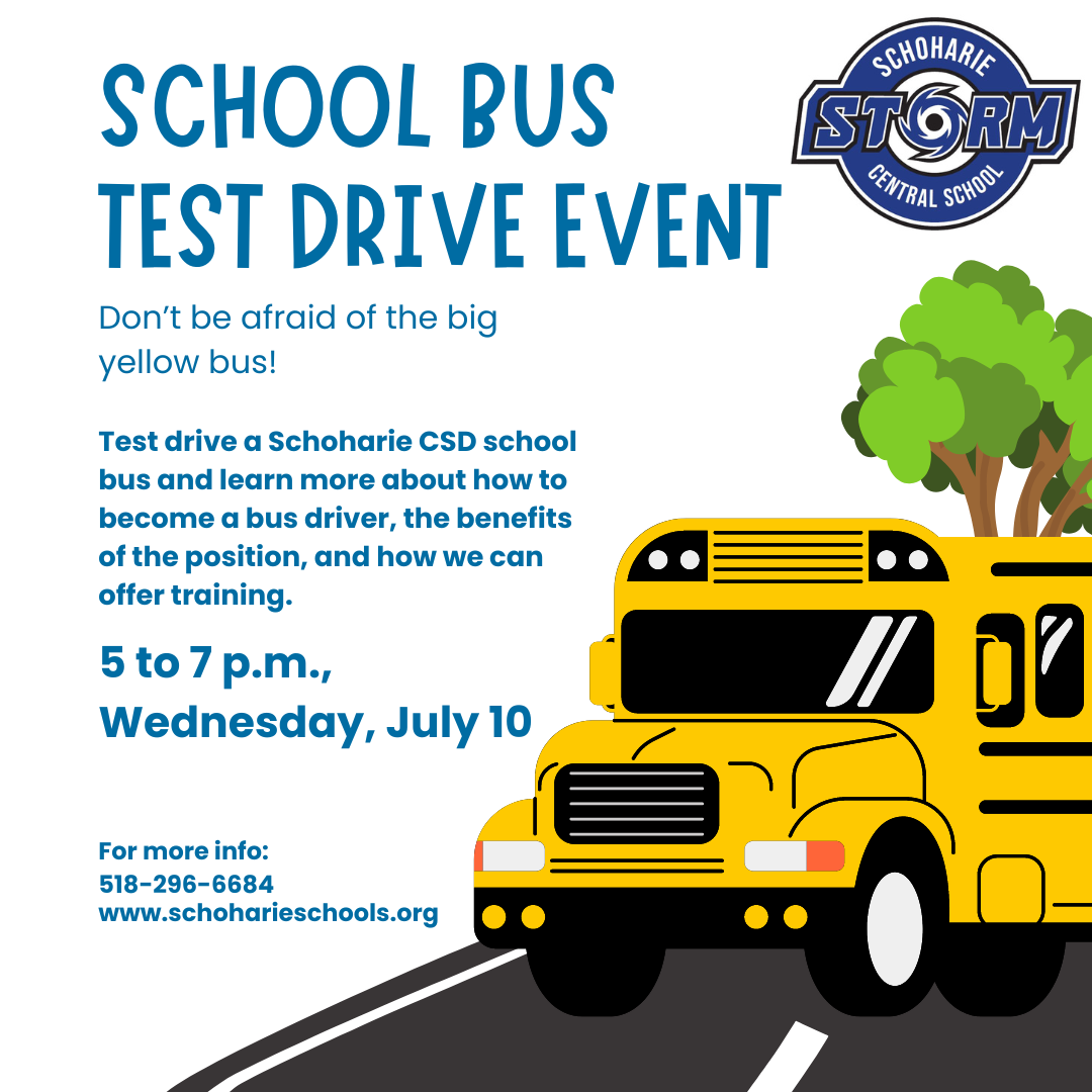 School bus test drive event