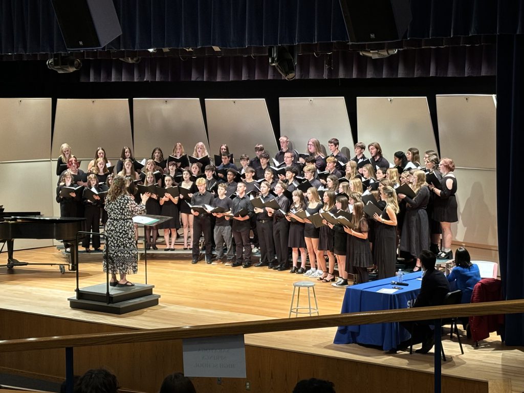 A choir performs